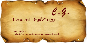 Czeczei György névjegykártya