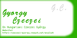 gyorgy czeczei business card