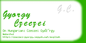 gyorgy czeczei business card